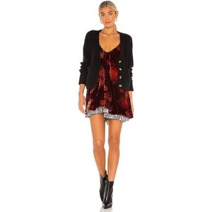 Free people Two Faced Mini Dress in Plum Combo
